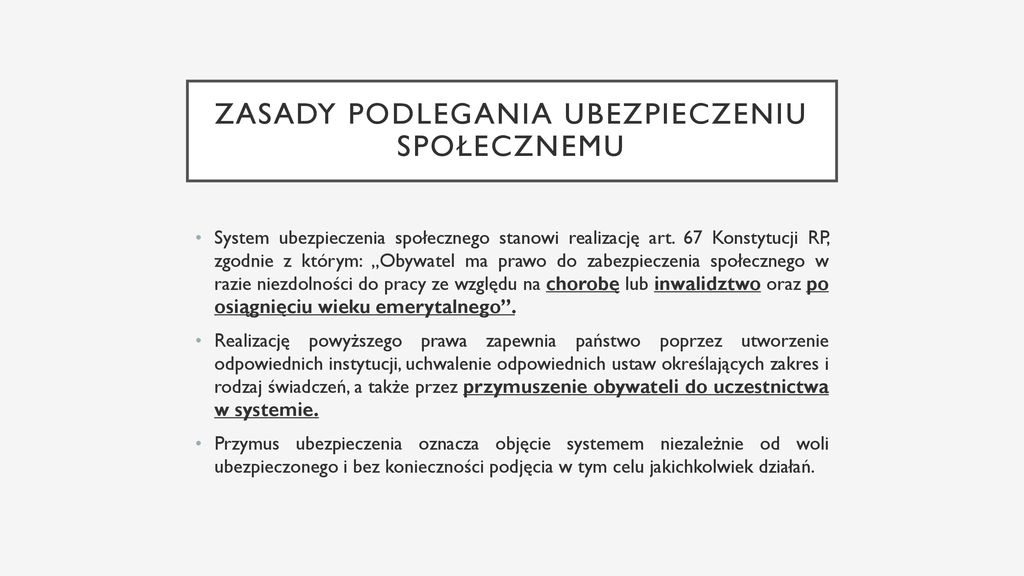 Zasady Podlegania Ubezpieczeniu Spo Ecznemu Ppt Pobierz